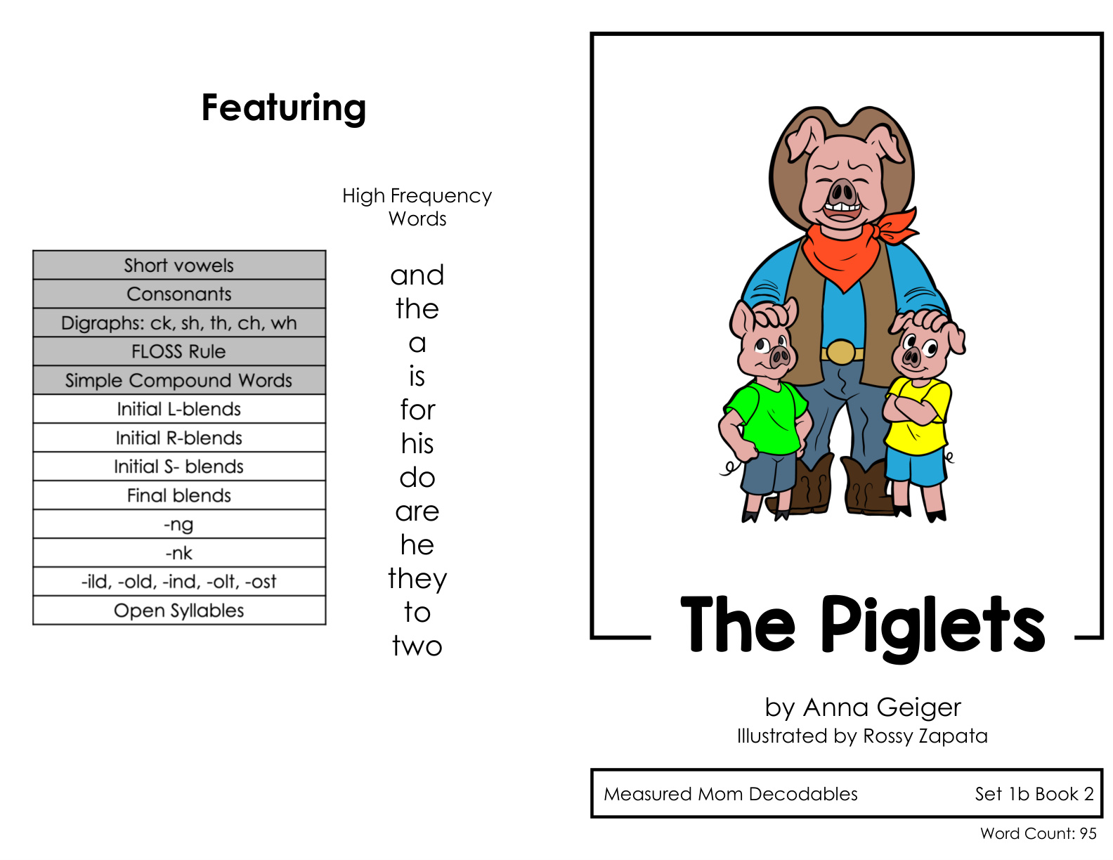 Decodable Set 1b - Book 2 - The Piglets